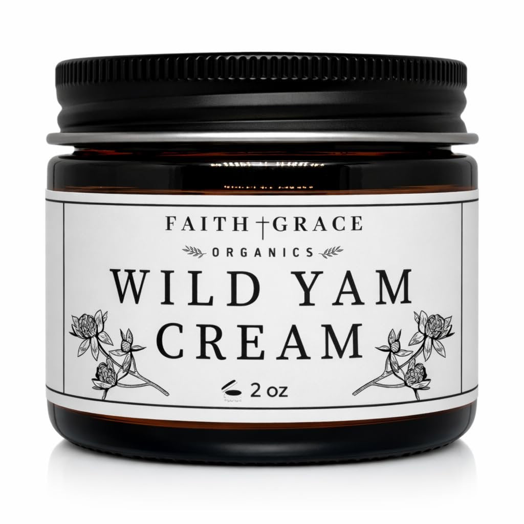 Faith and Grace Organics Wild Yam Cream for Women - Organic Hormone Balancing, PMS, Menopause & Perimenopause Relief, 2 oz Avelisse