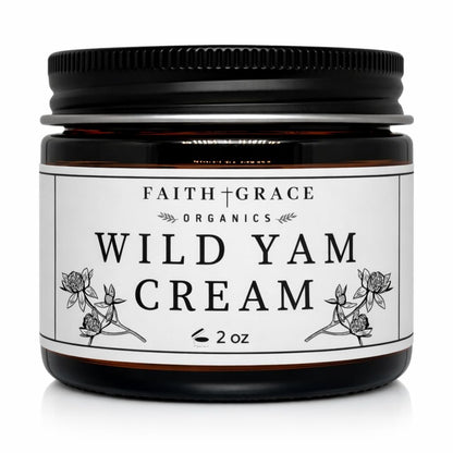 Faith and Grace Organics Wild Yam Cream for Women - Organic Hormone Balancing, PMS, Menopause & Perimenopause Relief, 2 oz Avelisse
