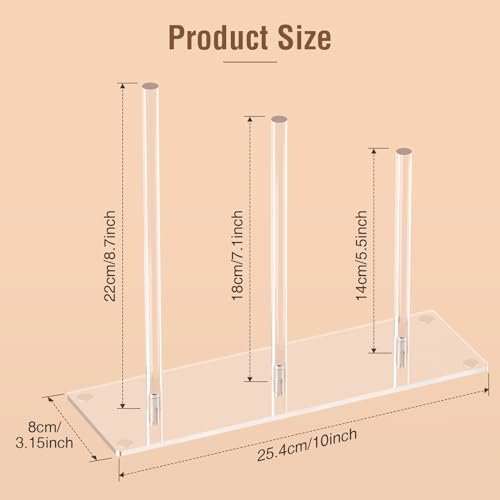 Suneerplay 3-Tiers Scrunchie Holder Stand - Clear Acrylic Hair Ties Organizer for Women and Girls - görsel 4