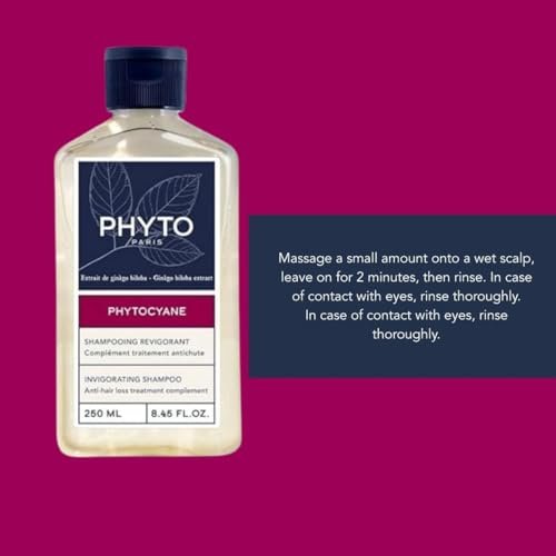 PHYTO PHYTOCYANE Women Invigorating Shampoo - Fortifying Densifying Treatment Shampoo, 8.45 fl oz Avelisse