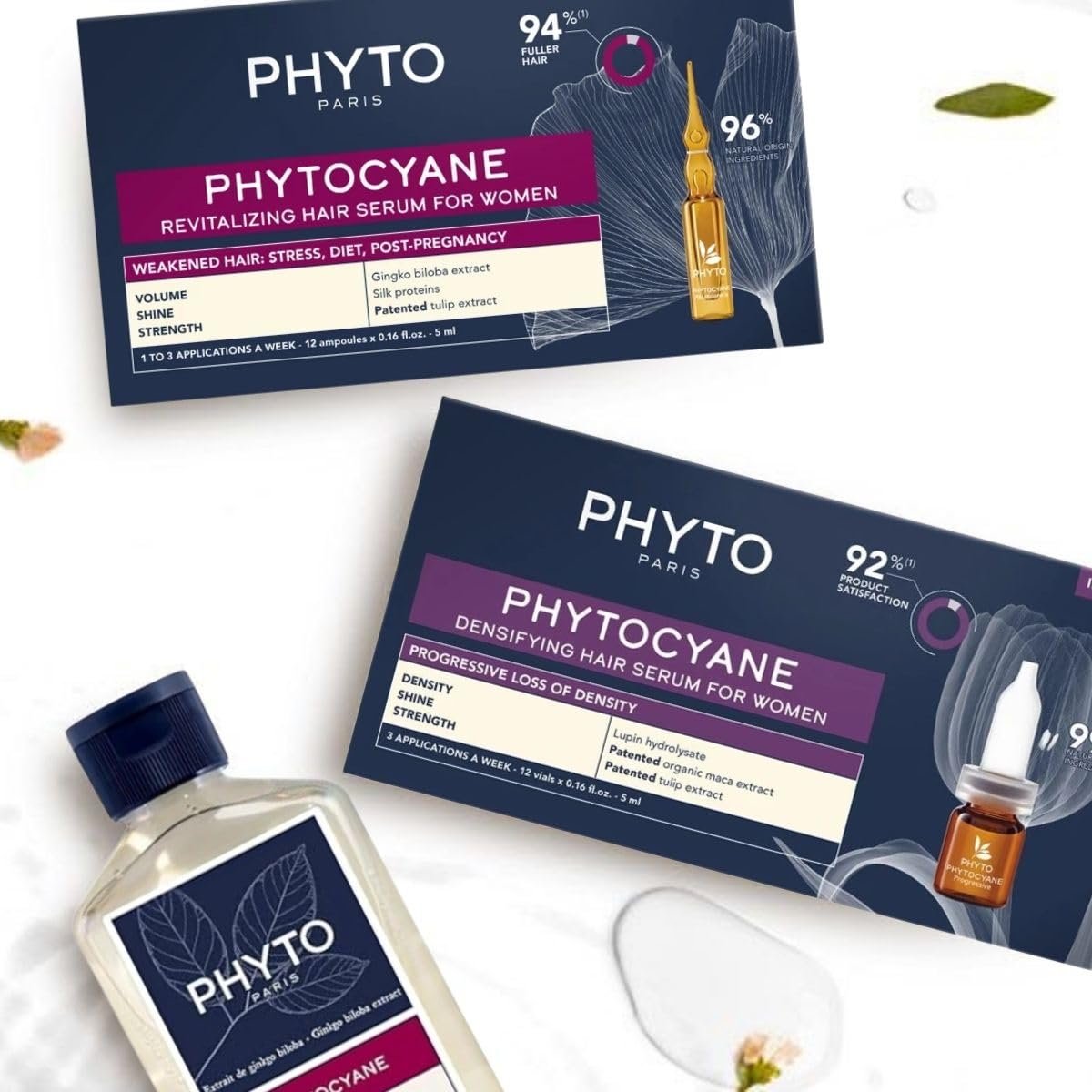 PHYTO PHYTOCYANE Women Invigorating Shampoo - Fortifying Densifying Treatment Shampoo, 8.45 fl oz Avelisse