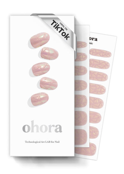ohora Semi Cured Gel Nail Strips - N Pink Wonderland | Salon-Quality Solid Pink Gel Manicure, Easy Apply & Remove, Works with Any UV/LED Lamp