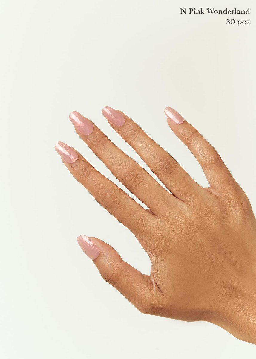 ohora Semi Cured Gel Nail Strips - N Pink Wonderland | Salon-Quality Solid Pink Gel Manicure, Easy Apply & Remove, Works with Any UV/LED Lamp - görsel 7