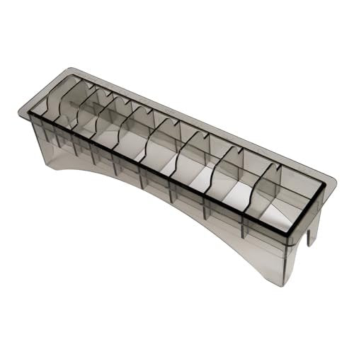 Perfitech Clipper Guard Holder Organizer - 10 Slot Sturdy Polycarbonate Rack for Trimmer Combs & Guides - görsel 2