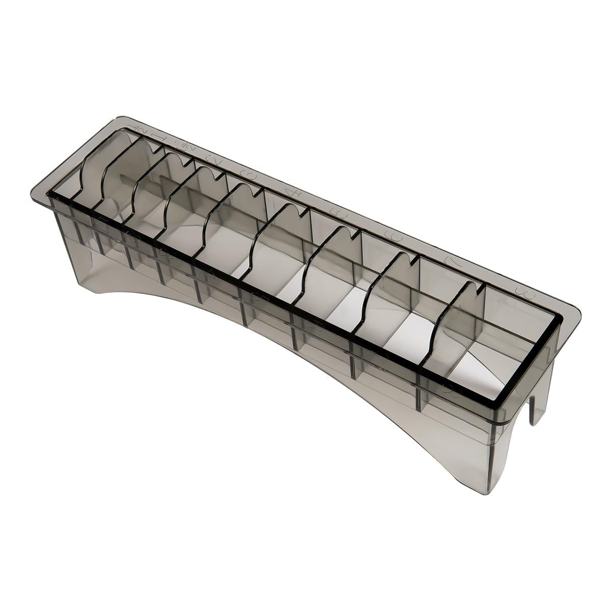 Perfitech Clipper Guard Holder Organizer - 10 Slot Sturdy Polycarbonate Rack for Trimmer Combs & Guides - görsel 1