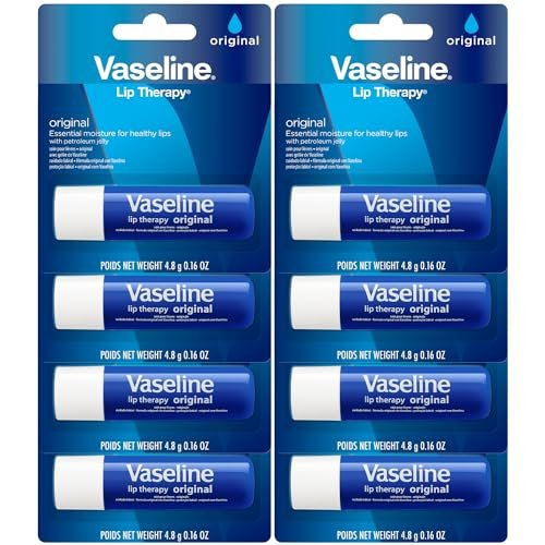 Vaseline Lip Therapy Original 8-Pack – Intensive Lip Moisturizer for Dry, Cracked Lips, 0.16 oz Each - görsel 2