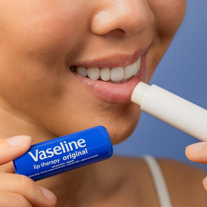 Vaseline Lip Therapy Original 8-Pack – Intensive Lip Moisturizer for Dry, Cracked Lips, 0.16 oz Each
