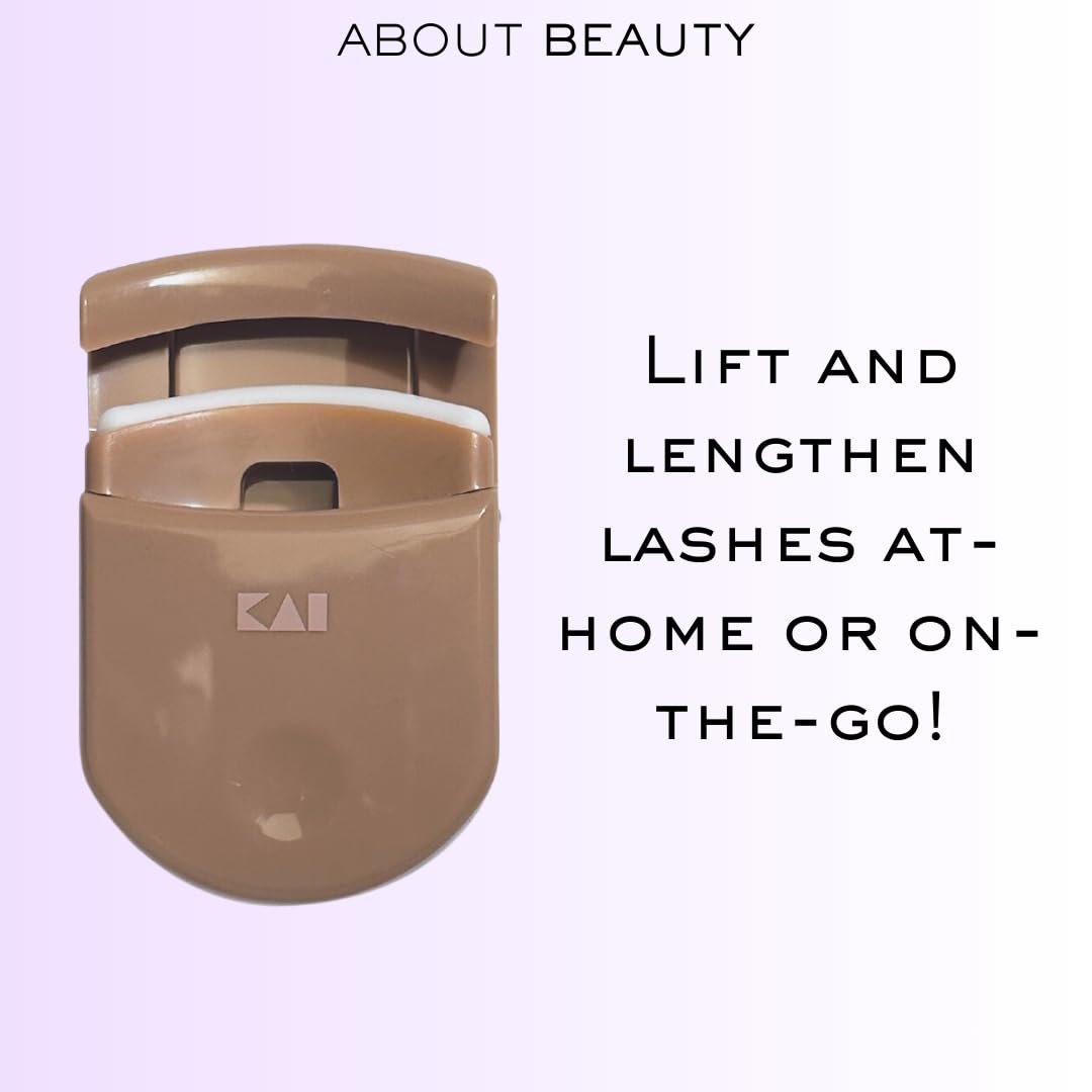 About Beauty On-The-Go Compact Eyelash Curler – Portable Travel Lash Curler with Replacement Pad, Gentle Ergonomic Design - görsel 3