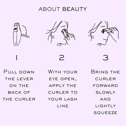 About Beauty On-The-Go Compact Eyelash Curler – Portable Travel Lash Curler with Replacement Pad, Gentle Ergonomic Design