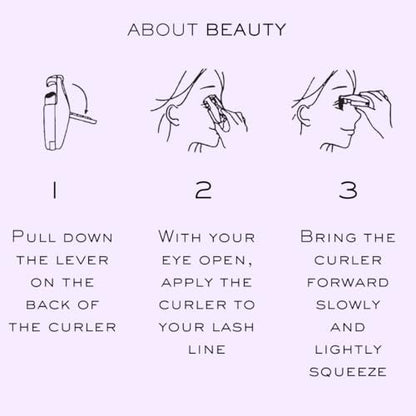 About Beauty On-The-Go Compact Eyelash Curler – Portable Travel Lash Curler with Replacement Pad, Gentle Ergonomic Design