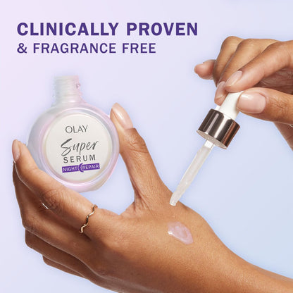 Olay Super Serum Night Repair Fragrance Free – 1 Fl Oz (Pack of 1) Avelisse