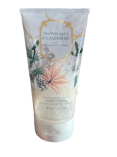 Bath & Body Works Snowflakes & Cashmere Exfoliating Body Scrub - 8 oz Gift Set - görsel 4