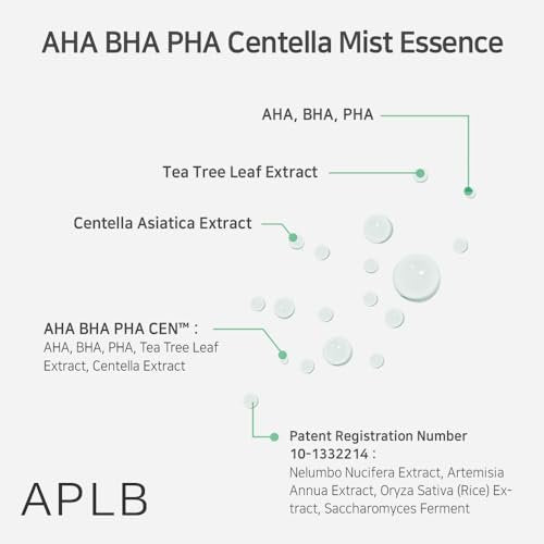 APLB AHA BHA PHA Centella Mist Essence – Exfoliating & Hydrating Korean Facial Mist with AHA BHA PHA CEN™ 23.8% - görsel 8