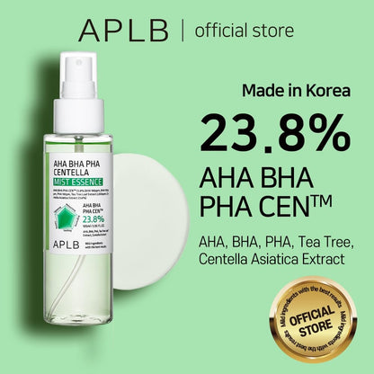 APLB AHA BHA PHA Centella Mist Essence – Exfoliating & Hydrating Korean Facial Mist with AHA BHA PHA CEN™ 23.8%