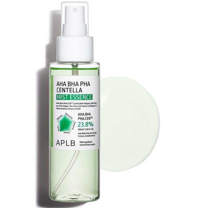 APLB AHA BHA PHA Centella Mist Essence – Exfoliating & Hydrating Korean Facial Mist with AHA BHA PHA CEN™ 23.8%