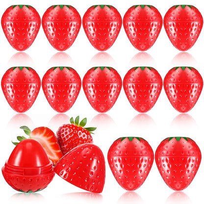 Dimsile 12-Pack Cute Strawberry Lip Balm – Moisturizing, Plumping & Hydrating Lip Protector for Women – Valentines Gift Avelisse
