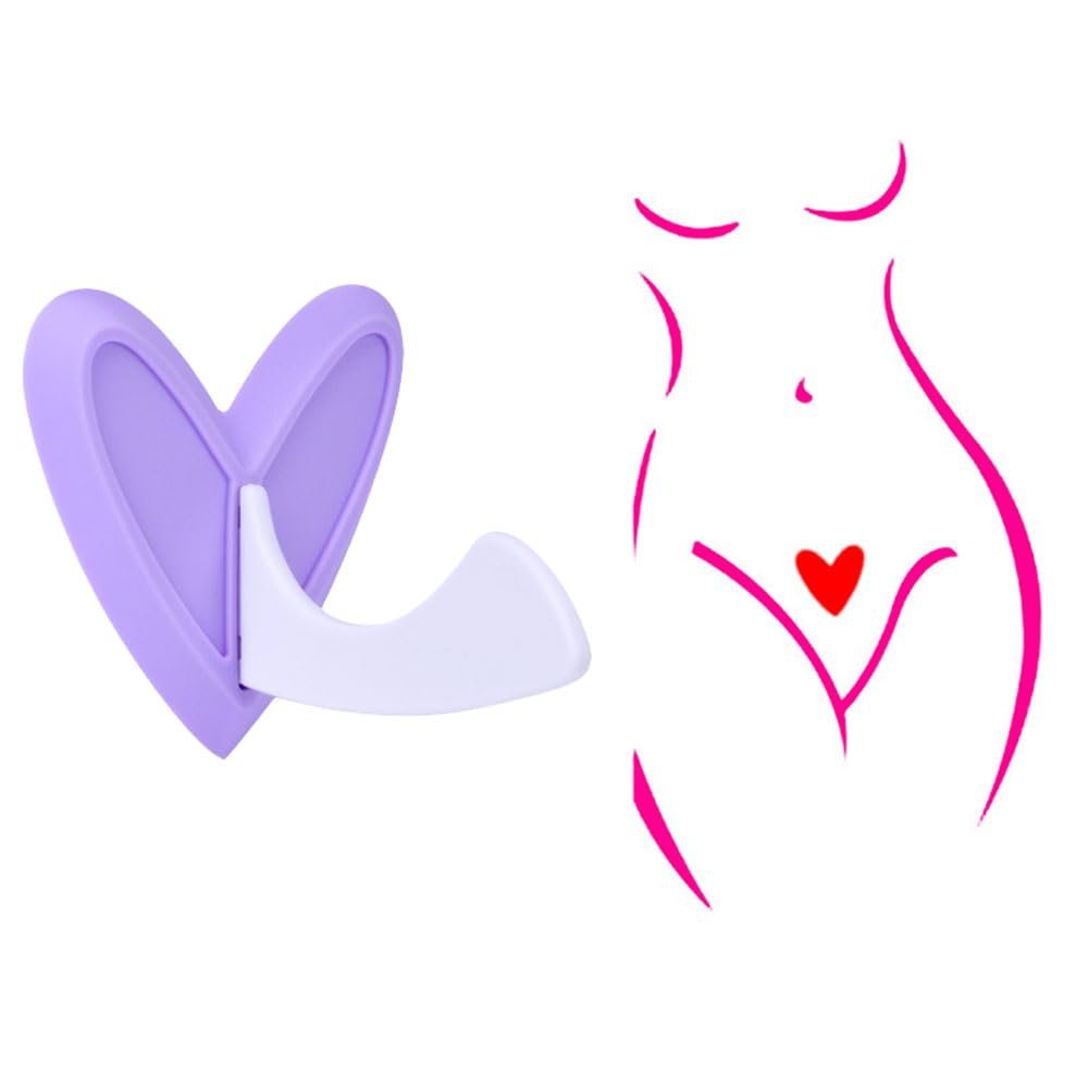 BFLCTTBD Pubic Hair Trimmer Stencil - Bikini Template for Precise Shaving, Private Area Style Shape Tool (Purple) - görsel 5