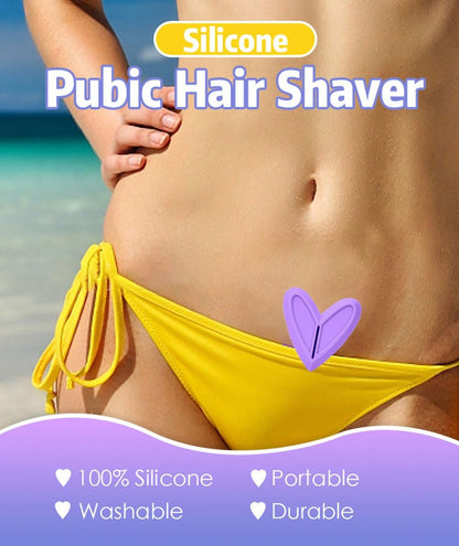 BFLCTTBD Pubic Hair Trimmer Stencil - Bikini Template for Precise Shaving, Private Area Style Shape Tool (Purple)