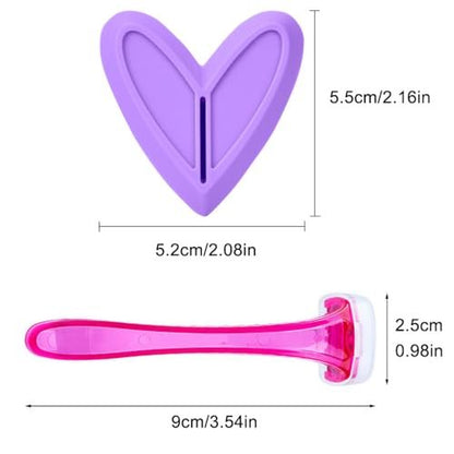 BFLCTTBD Pubic Hair Trimmer Stencil - Bikini Template for Precise Shaving, Private Area Style Shape Tool (Purple)