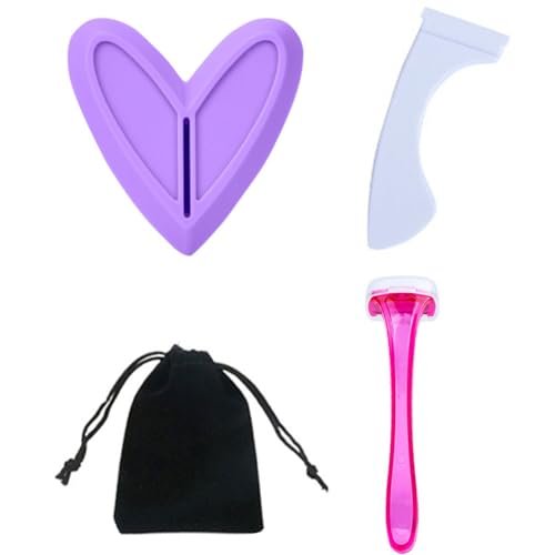 BFLCTTBD Pubic Hair Trimmer Stencil - Bikini Template for Precise Shaving, Private Area Style Shape Tool (Purple) - görsel 2
