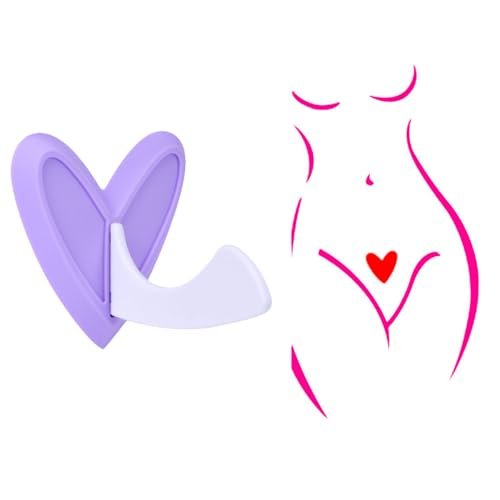 BFLCTTBD Pubic Hair Trimmer Stencil - Bikini Template for Precise Shaving, Private Area Style Shape Tool (Purple) - görsel 6