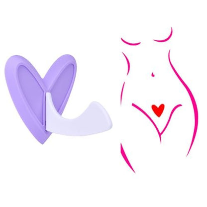 BFLCTTBD Pubic Hair Trimmer Stencil - Bikini Template for Precise Shaving, Private Area Style Shape Tool (Purple)