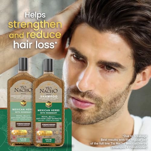 Tío Nacho Mexican Herbs Anti-Hair Loss Shampoo and Conditioner Set with Royal Jelly and Rosemary Extract - Strengthening and Nourishing Routine for Hair Loss, 14 fl oz Each - görsel 6