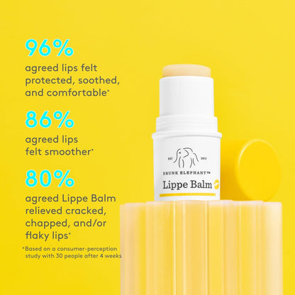 Drunk Elephant Lippe Balm - Nourishing Cranberry Lip Balm - Clean Clinical Skincare, Cruelty-Free, Dermatologist-Tested, Free of Essential Oils, Silicones, and Fragrance