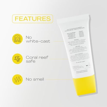 JESS BEAUTY Let it Sun 50+ Sunscreen with Green Tea & Aloe Extract - SPF 50+ Broad Spectrum Sun Protection for Face & Body, 1.7 fl oz Avelisse
