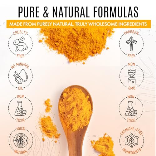 Healov Turmeric Lotion for Spots - Natural Turmeric Skin Brightening Cream for Face & Body - Cleanse Skin, Fight Acne, Even Tone, Clear Scars, Sun Damage, & Discoloration - with Vitamin C (10 oz) - görsel 14