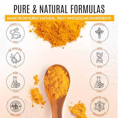 Healov Turmeric Lotion for Spots - Natural Turmeric Skin Brightening Cream for Face & Body - Cleanse Skin, Fight Acne, Even Tone, Clear Scars, Sun Damage, & Discoloration - with Vitamin C (10 oz)