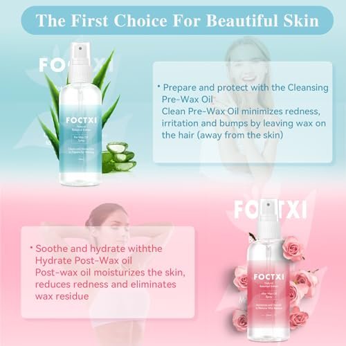 FOCTXI Pre Wax Cleanser and After Wax Care Kit - 3.5 oz Pre-Spray & After-Oil for Smooth, Soothing Results - görsel 8