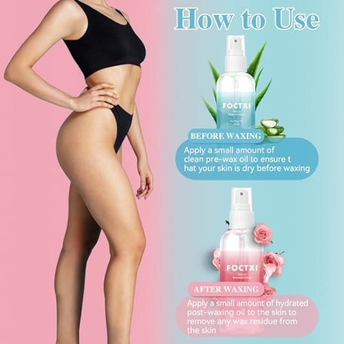 FOCTXI Pre Wax Cleanser and After Wax Care Kit - 3.5 oz Pre-Spray & After-Oil for Smooth, Soothing Results - görsel 10