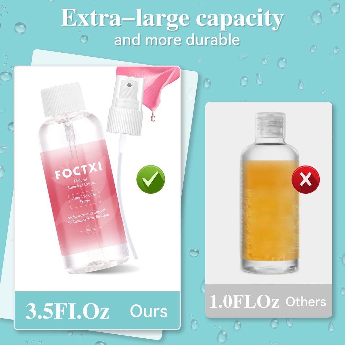 FOCTXI Pre Wax Cleanser and After Wax Care Kit - 3.5 oz Pre-Spray & After-Oil for Smooth, Soothing Results - görsel 5