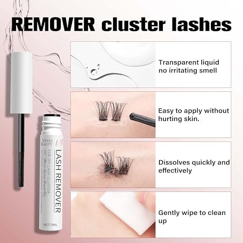 Clear Lash Glue Remover 5ml – Safe Eyelash Adhesive Remover for DIY Cluster Lashes at Home - görsel 8