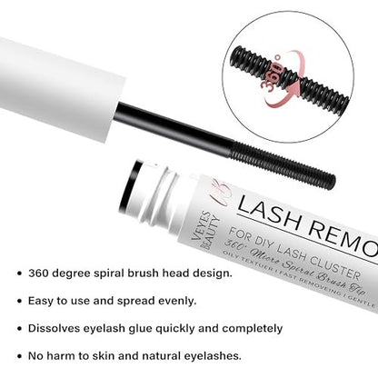 Clear Lash Glue Remover 5ml – Safe Eyelash Adhesive Remover for DIY Cluster Lashes at Home