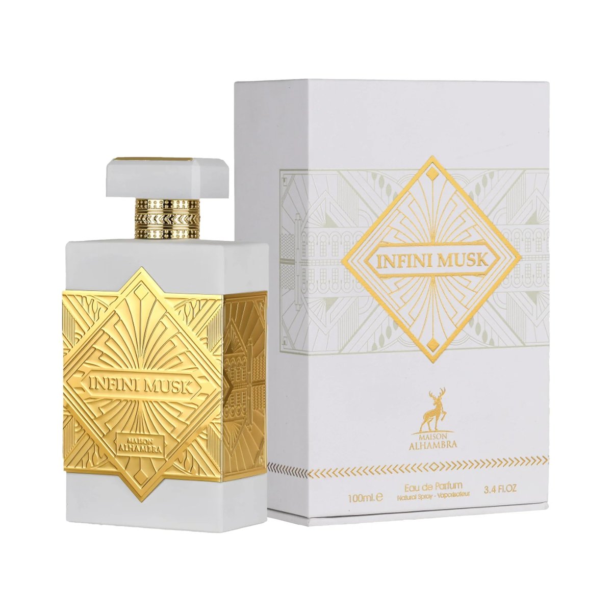 Infini Musk by Maison Alhambra for Men - 3.4 oz Eau de Parfum Spray Avelisse