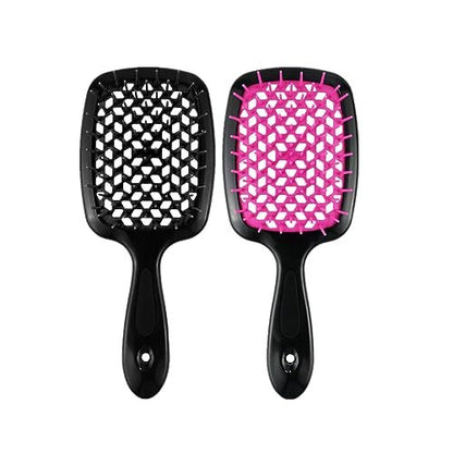 2-Pack Lixera Hair Brush - Detangling Brush for Curly, Wet & Dry Hair, Scalp Massage (Pink + Black)
