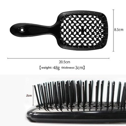 2-Pack Lixera Hair Brush - Detangling Brush for Curly, Wet & Dry Hair, Scalp Massage (Pink + Black)