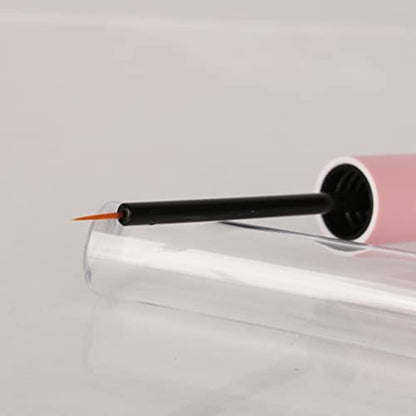 COSIDEA 12-Pack Empty Matte Black 10ml Eyeliner Tubes with Brush Applicator for DIY Eyelash Growth Oil