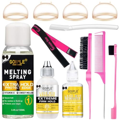 Lace Melting Spray for Glueless Wigs - Essentials Kit with Wig Glue & Remover | Goiple - görsel 2