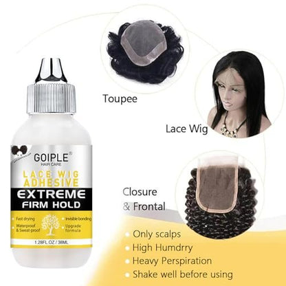 Lace Melting Spray for Glueless Wigs - Essentials Kit with Wig Glue & Remover | Goiple