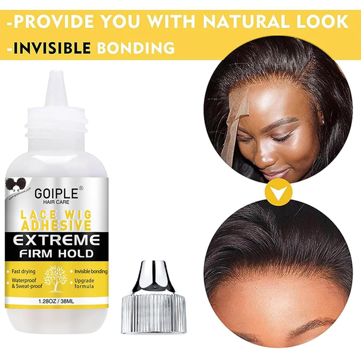 Lace Melting Spray for Glueless Wigs - Essentials Kit with Wig Glue & Remover | Goiple - görsel 11