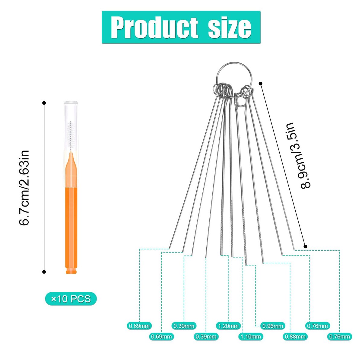 10-Piece Shower Head Cleaning Brush Set with Picks – Anti-Clogging Nozzle Cleaner for Bathroom - görsel 3