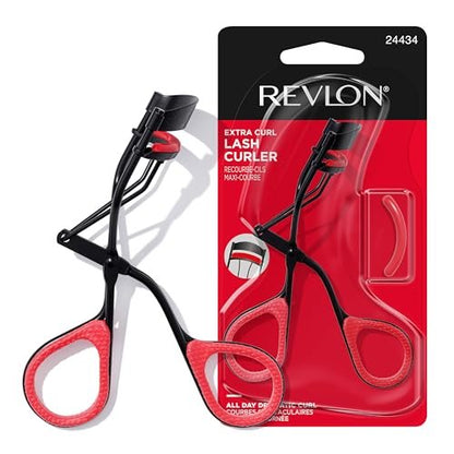 Revlon Extra Curl Lash Curler – All-Day Dramatic Curl with Non-Slip Finger Grips