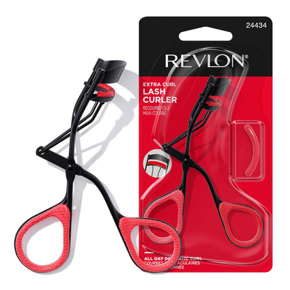 Revlon Extra Curl Lash Curler – All-Day Dramatic Curl with Non-Slip Finger Grips