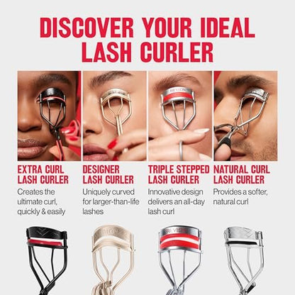 Revlon Extra Curl Lash Curler – All-Day Dramatic Curl with Non-Slip Finger Grips