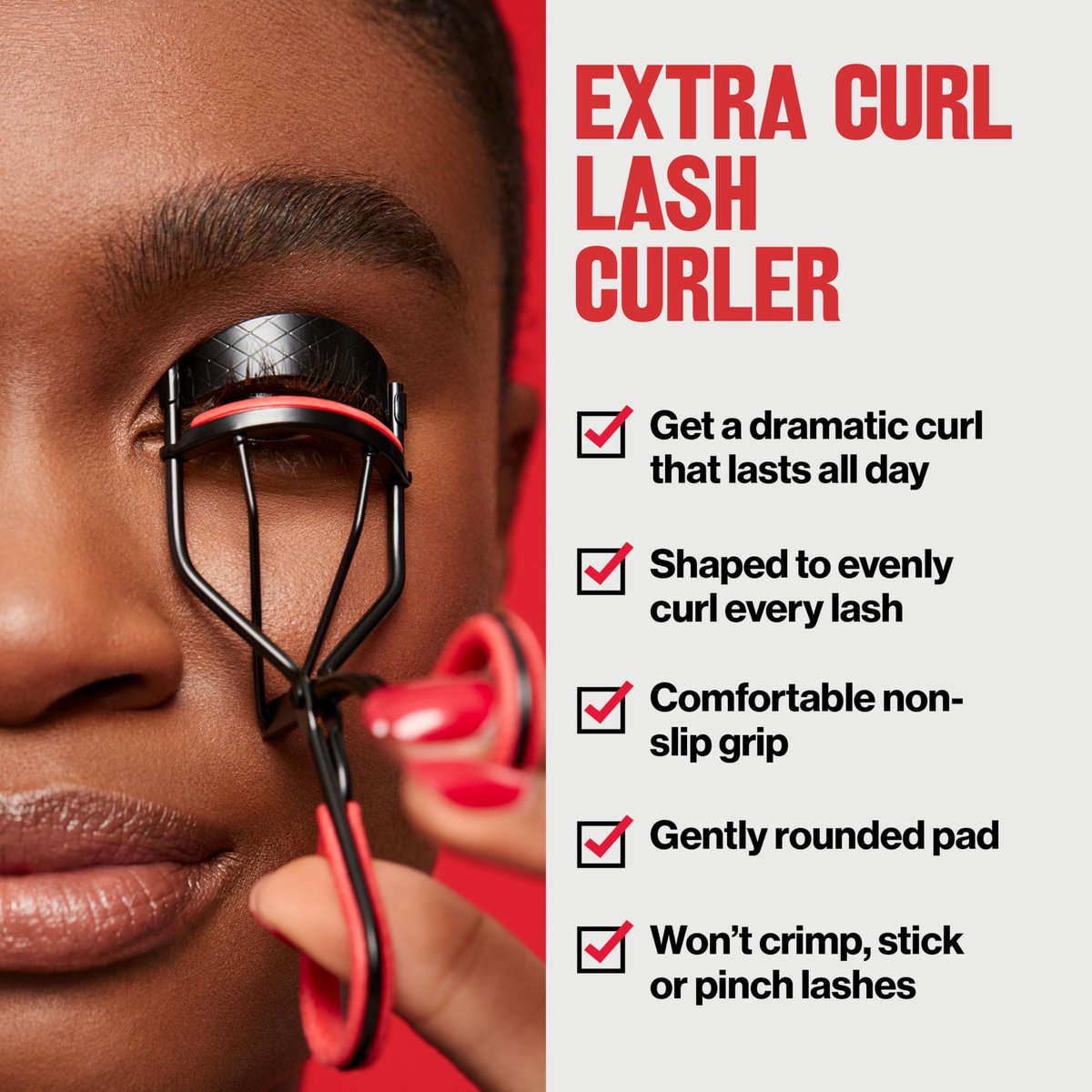 Revlon Extra Curl Lash Curler – All-Day Dramatic Curl with Non-Slip Finger Grips - görsel 6