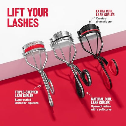 Revlon Extra Curl Lash Curler – All-Day Dramatic Curl with Non-Slip Finger Grips