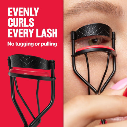 Revlon Extra Curl Lash Curler – All-Day Dramatic Curl with Non-Slip Finger Grips